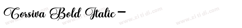 Corsiva Bold Italic字体转换